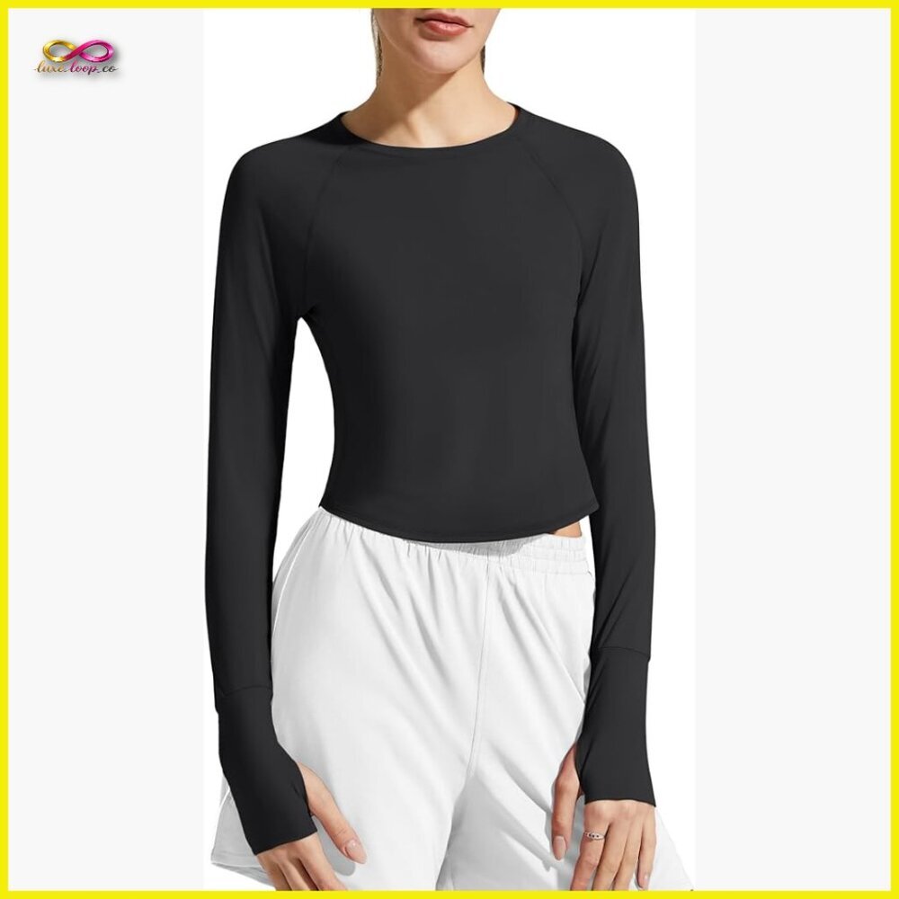 Long Sleeve Athletic Shirt UPF 50+ Quick Dry Stretch Fit Activewear